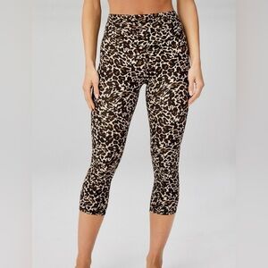BN Fabletics Leopard Print Cropped Leggings